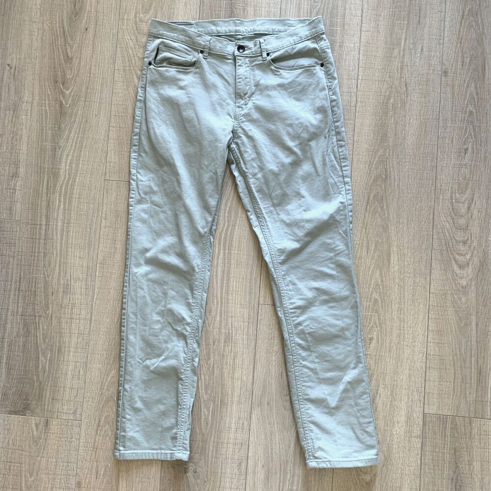 Perry Ellis Mens Slim Fit Casual Chino Pants Stretch Light Blue  33 x 32
